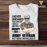 Personalized Grumpy Old US Veteran Tshirt Printed 22AUG-DT01