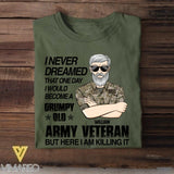 Personalized Grumpy Old US Veteran Tshirt Printed 22AUG-DT01