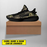 Personalized US Soldier/Veterans Yeezy Shoe Printed 22JUY-HY30