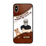 Personalized I'm A Simple Old Man, I'm Grumpy And I LIke My Dog Phone Case Printed NQDT0108