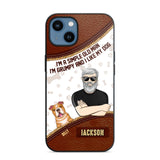 Personalized I'm A Simple Old Man, I'm Grumpy And I LIke My Dog Phone Case Printed NQDT0108