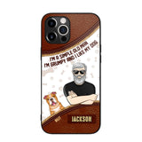 Personalized I'm A Simple Old Man, I'm Grumpy And I LIke My Dog Phone Case Printed NQDT0108