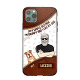 Personalized I'm A Simple Old Man, I'm Grumpy And I LIke My Dog Phone Case Printed NQDT0108