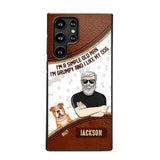 Personalized I'm A Simple Old Man, I'm Grumpy And I LIke My Dog Phone Case Printed NQDT0108