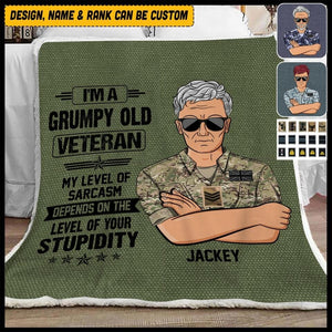Personalized British Veterans/Soldier Quilt Blanket Printed 22JUL-HQ01