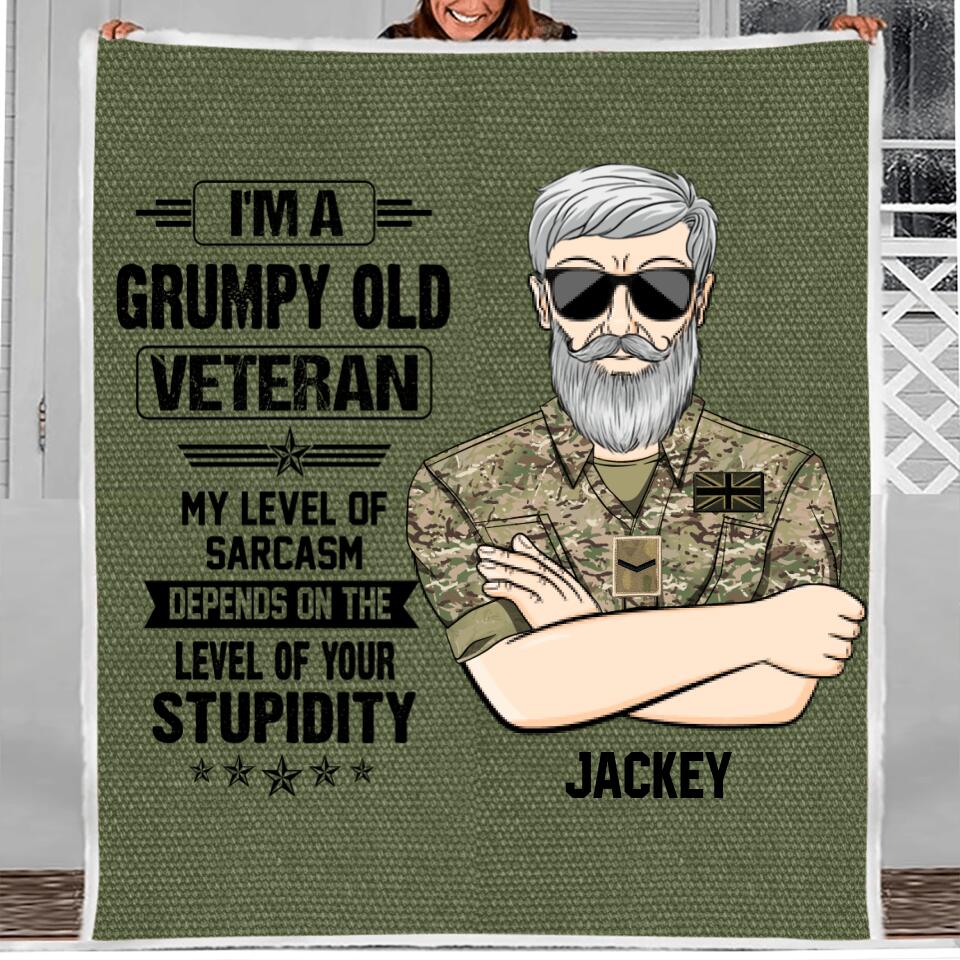Personalized British Veterans/Soldier Quilt Blanket Printed 22JUL-HQ01