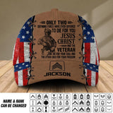 Personalized US Veteran/ Solider Cap Printed QTDT0108