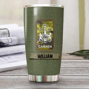 Personalized I Am A Canadian Grumpy Veteran I Can Fix Stupid  Tumbler Printed QTVQ2607