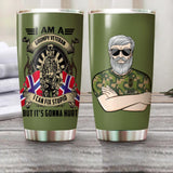 Personalized I Am A Grumpy Norway Veteran I Can Fix Stupid  Tumbler Printed QTVQ1807