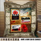 Personalized British Veteran Quilt Printed 22AUG-DT02