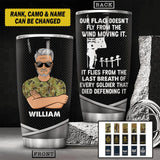 Personalized Australian Veteran/ Solider Rank Flag Tumbler Printed 22AUG-HY02