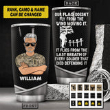 Personalized British Veteran/ Solider Rank Flag Tumbler Printed 22AUG-HY02