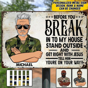 Personalized Swedish Veterans/Soldier Metal Sign Printed 22AUG-HY02