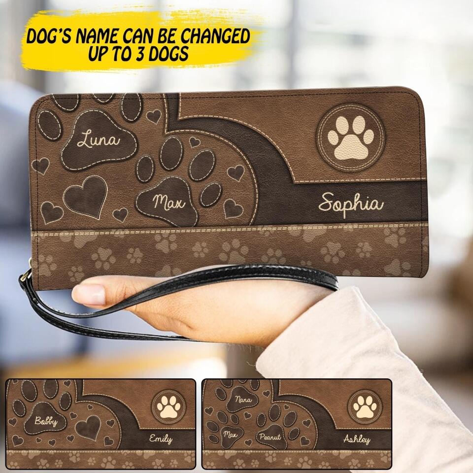 Personalized Dog Mom Custom Name Woman Clutch Purse NQHY0208
