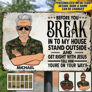 Personalized Swiss Veterans/Soldier Metal Sign Printed 22AUG-HY02