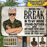 Personalized Swiss Veterans/Soldier Metal Sign Printed 22AUG-HY02