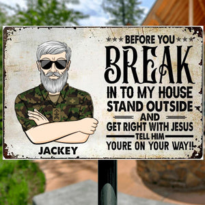 Personalized Swiss Veterans/Soldier Metal Sign Printed 22AUG-HY02