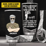 Personalized British Veteran/ Solider Rank Flag Tumbler Printed 22AUG-HY02