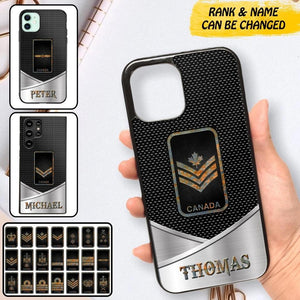 Personalized Canadian Veteran/ Solider Phonecase QTDT0308