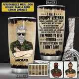 Personalized Grumpy Swiss Veteran/ Solider Tumbler Printed 22AUG-HY03