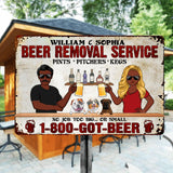 Personalized Beer & Dogs Removal Service Metal Sign Printed 22AUG-DT04