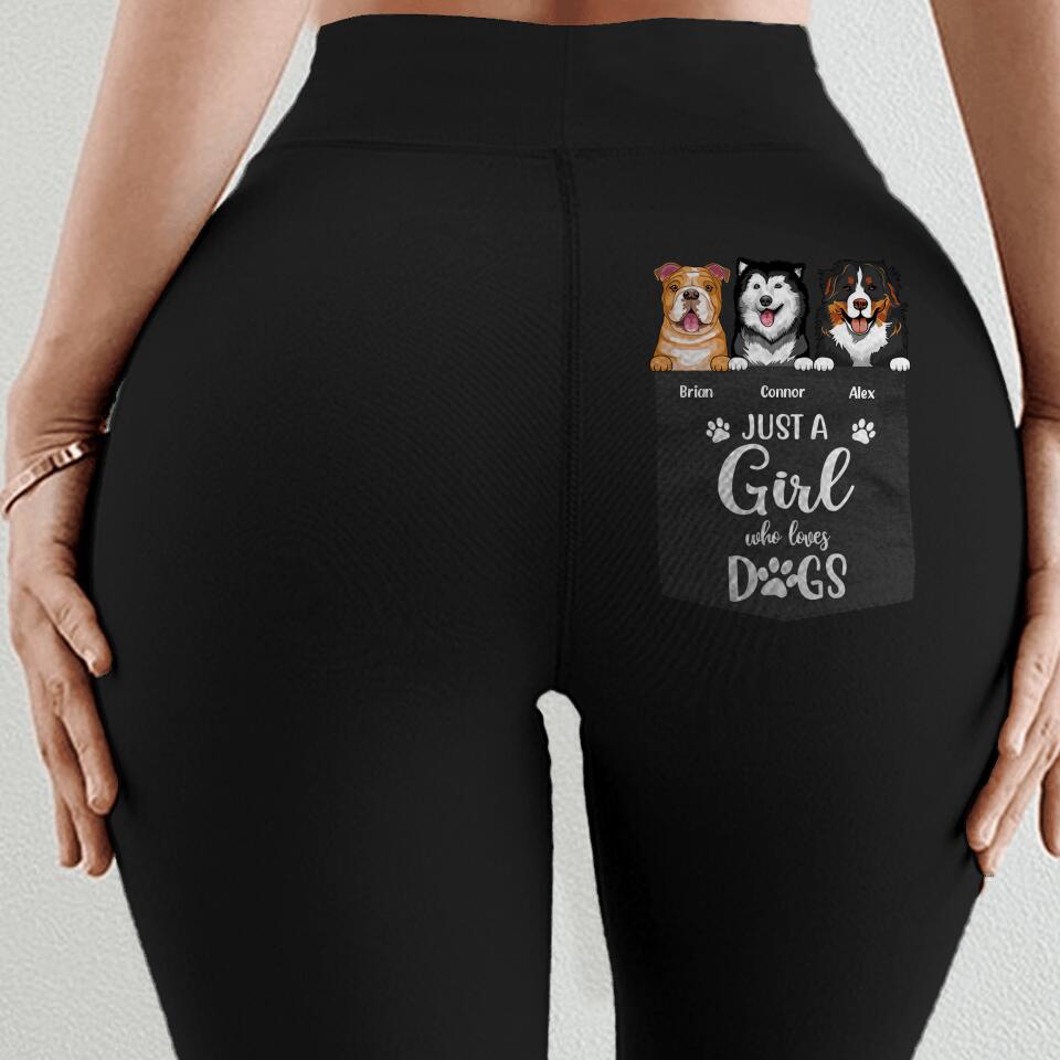 Personalized Just A Girl Who Loves Dogs Legging Printed QTDT0408