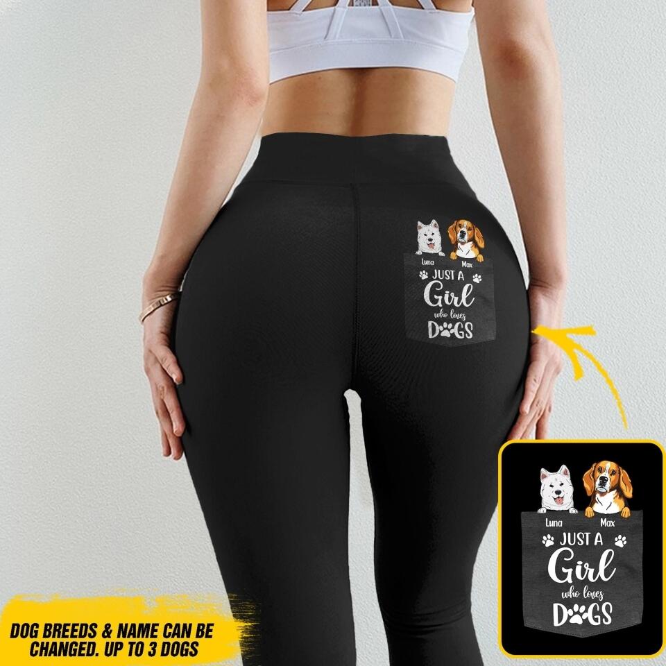Personalized Just A Girl Who Loves Dogs Legging Printed QTDT0408