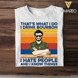Personalized Canadian Veterans/Soldier That’s What I Do I Drink Bourbon I Hate People Tshirt Printed 22AUG-DT04