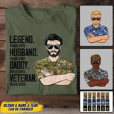 Personalized Australian Veterans/Soldier Legend Husband Daddy Tshirt Printed QTDT0508