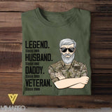 Personalized US Veterans/Soldier Legend Husband Daddy Tshirt Printed QTDT0808