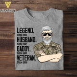 Personalized US Veterans/Soldier Legend Husband Daddy Tshirt Printed QTDT0808
