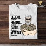 Personalized US Veterans/Soldier Legend Husband Daddy Tshirt Printed QTDT0808