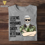 Personalized Irish Veterans/Soldier Legend Husband Daddy Tshirt Printed QTDT0808