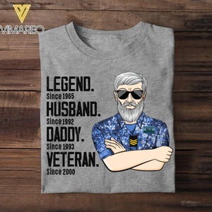 Personalized Netherlands Veterans/Soldier Legend Husband Daddy Tshirt Printed QTDT0808