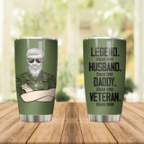 Personalized Canadian Veterans/Soldier Legend Husband Daddy Tumbler Printed QTDT0808