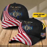 Personalized One Nation Under God US Cap Printed QTDT0808