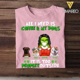 Personalized All I Need Is Coffee & My Dog Tshirt Printed 22AUG-DT08