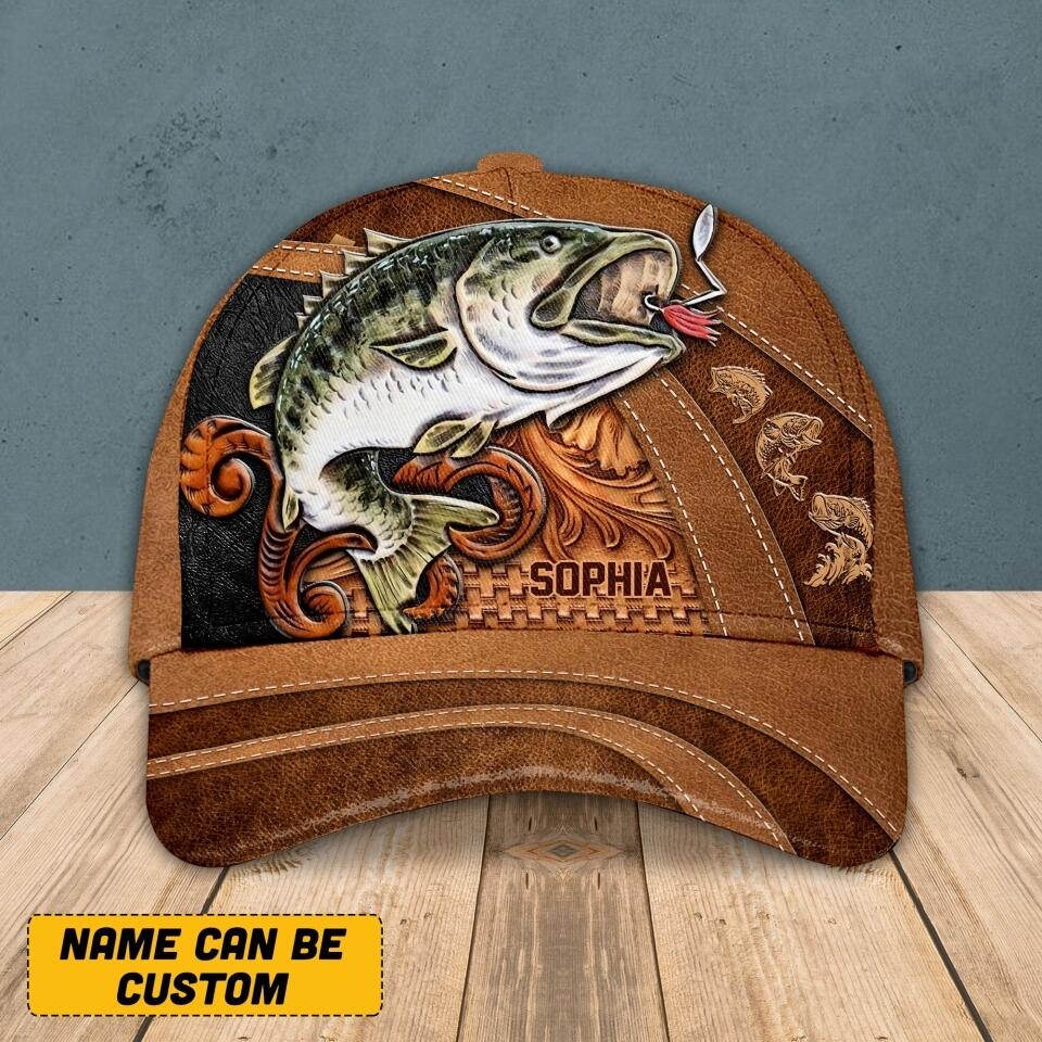 Personalized Fish Custom Name Cap Printed NQVQ0908