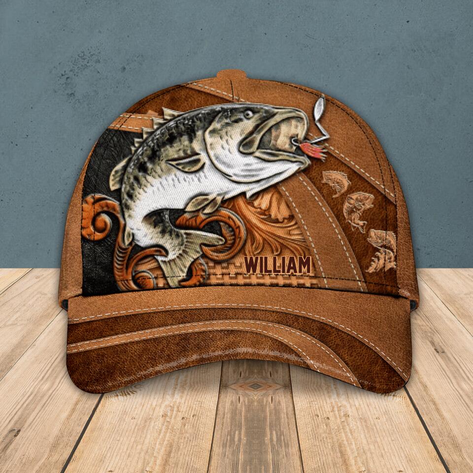 Personalized Fish Custom Name Cap Printed NQVQ0908