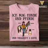 Personalized Ich Mag Hunde Und Pferde Und Vielleight 3 Leute Horse Dog Tshirt Printed QTHY0908