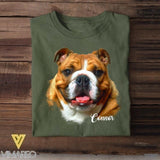 Personalized Bulldog Upload Photo Tshirt Printed QTDT0908