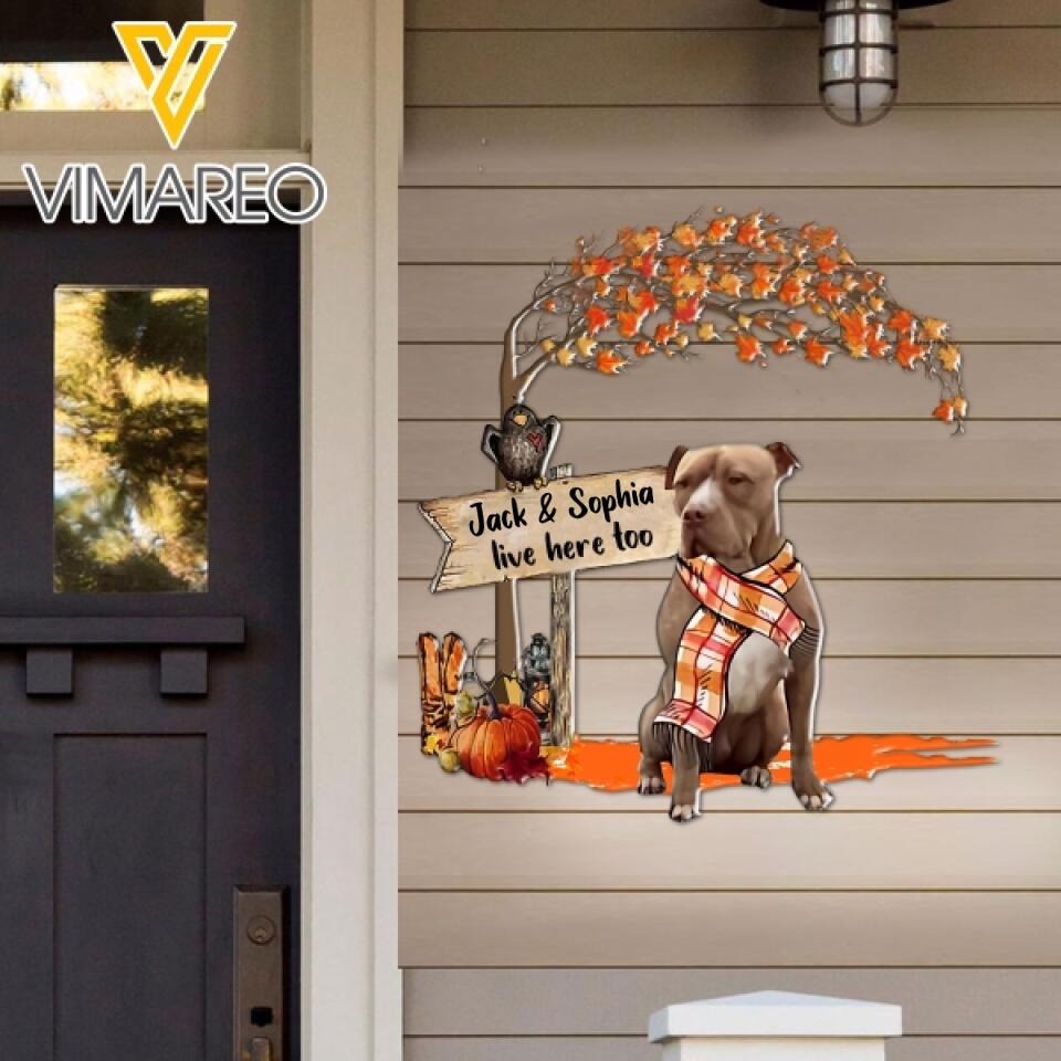 Personalized Pitbull Dog Metal Sign Printed SEP-HQ14