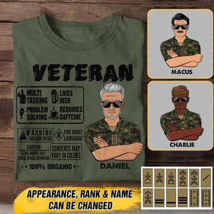 Personalized Swiss Veteran/Soldier Tshirt Printed 22AUG-HY08