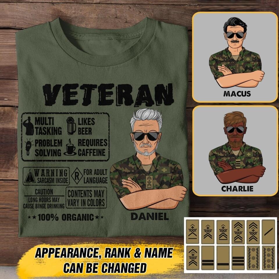 Personalized Swiss Veteran/Soldier Tshirt Printed 22AUG-HY08