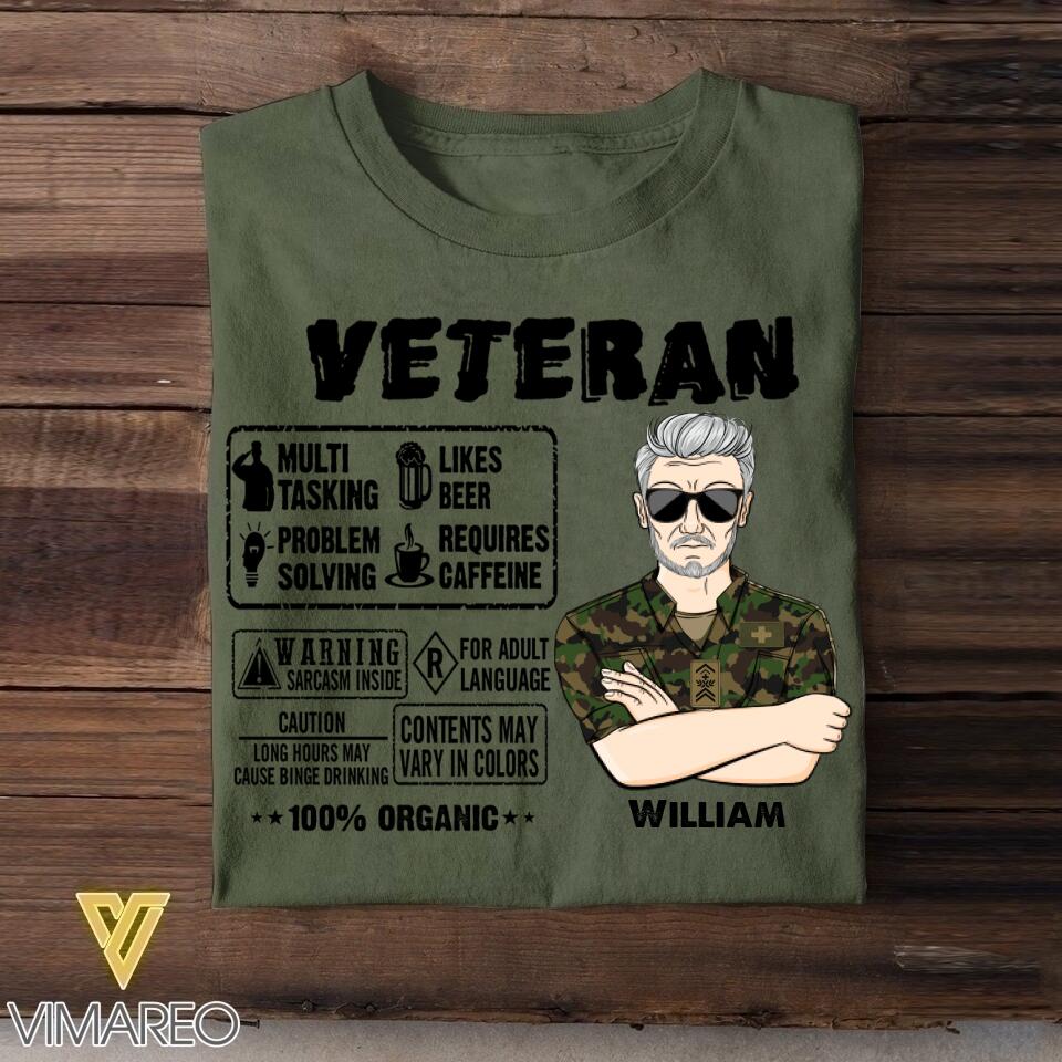 Personalized Swiss Veteran/Soldier Tshirt Printed 22AUG-HY08