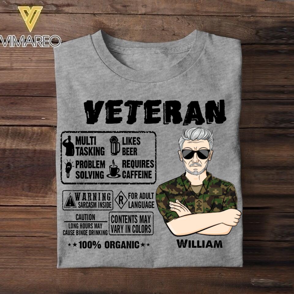 Personalized Swiss Veteran/Soldier Tshirt Printed 22AUG-HY08