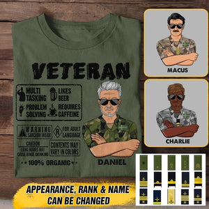 Personalized Swedish Veteran/Soldier Tshirt Printed 22AUG-HY08