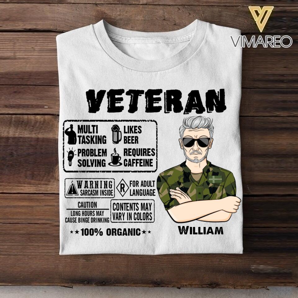 Personalized Swedish Veteran/Soldier Tshirt Printed 22AUG-HY08