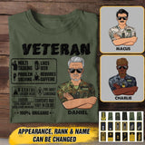 Personalized German Veteran/Soldier Tshirt Printed 22AUG-HY08