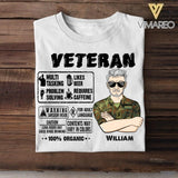 Personalized German Veteran/Soldier Tshirt Printed 22AUG-HY08